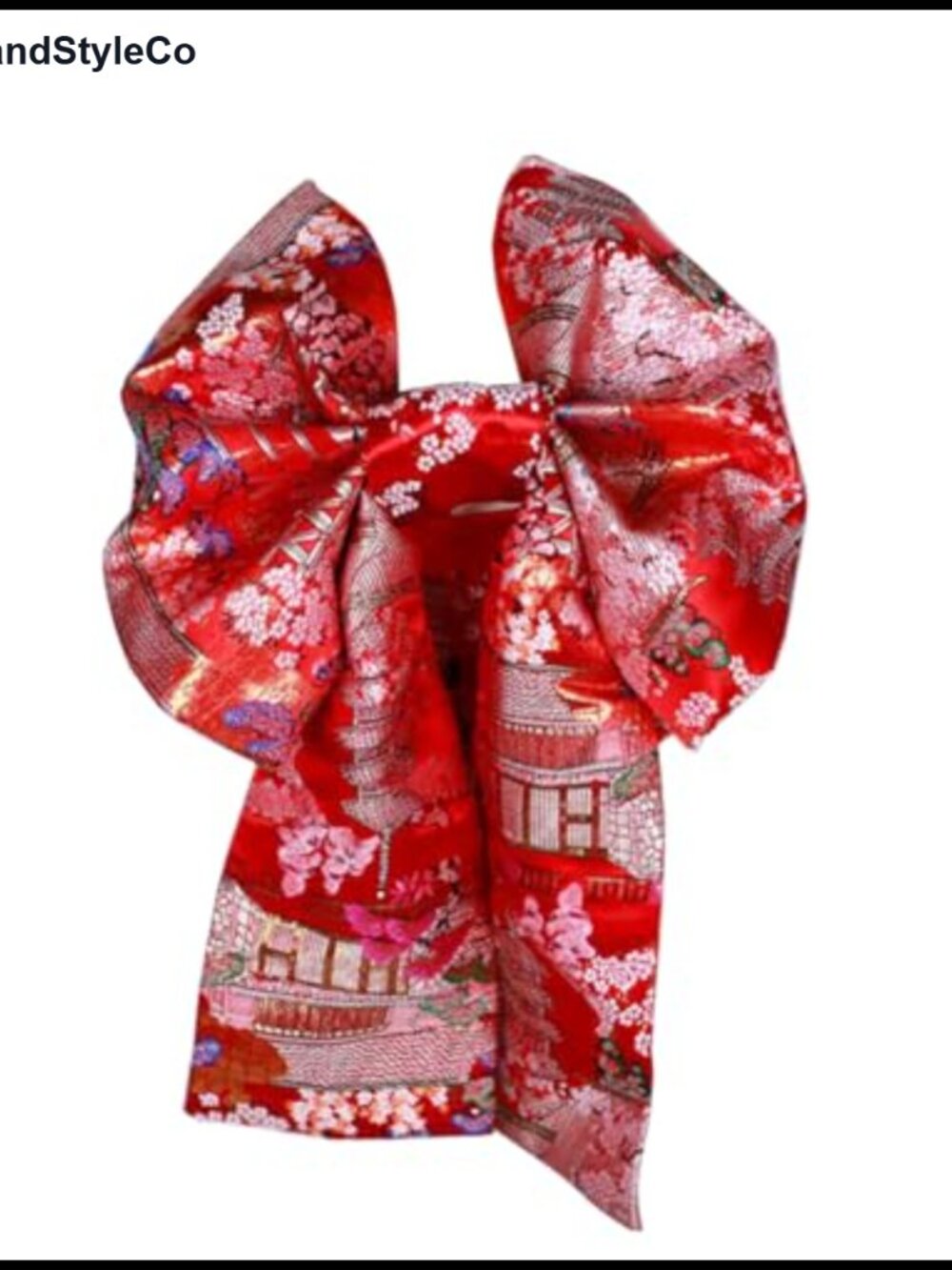Jacquard Obi Belt Pre Tied Bow Kimono Yukata Robe Sash Accessory